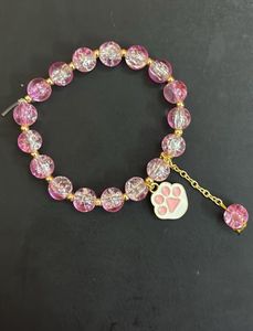 Pink Paw Charm Bracelet