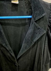 Black Velvet Collar Blazer