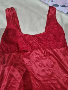 Gorgeous Red 3 Piece Net Nighty Women