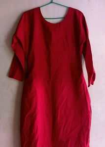 Red Embroidered Kurti