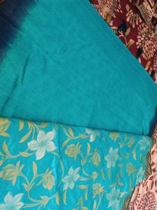 Elegant Blue Floral Saree