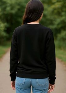 Black Graphic Print Sweatshirt