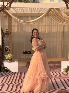 Peach Heavy Lehenga
