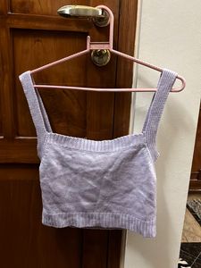 NUON Lilac Knit Crop Top