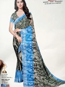 Light Weight Georgette Saree With Blouse Piece