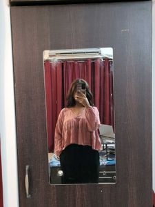 Cute Pink Peplum Top