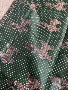 Tussar Silk Green Horse Print Saree