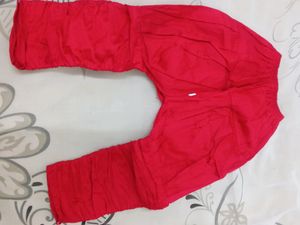 Green and Red-white Kurta Dhoti set