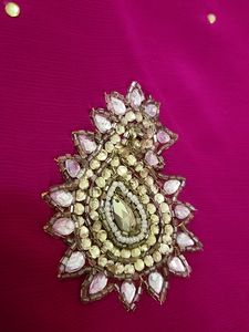 Classy Stone Work Purple Saree