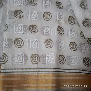 White Coitton Saree