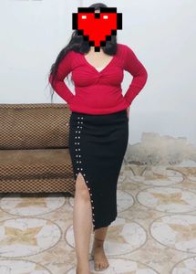 Chic Black Pencil Skirt