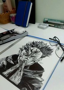Sukuna Sketch|| Black Ball Pen Sketch|| Anime ||