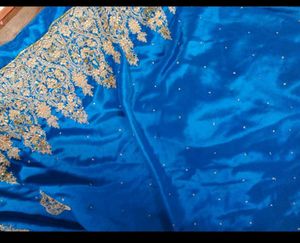 pure dabka zardozi work saree ...