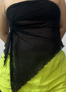 Black Sheer Tube Top