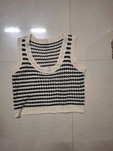 Striped Knit Crop Top