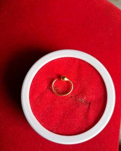 Gold Nose Ring with Ball