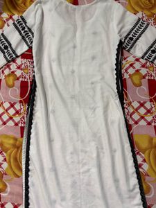 White Embroidered Kurti