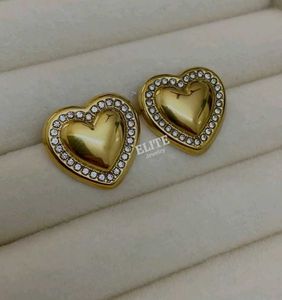 Serena Heart Stud Earrings Anti Tarnish