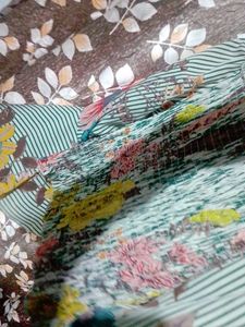 Floral Dress Material Beutiful Sleeve Colour
