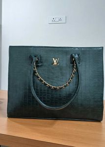 LV Inspired Dark Green Tote Bag