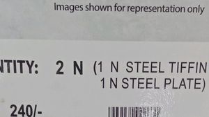 Homeone Stainless Steel Tiffin With Plate
