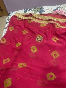 Pink & Gold Sari