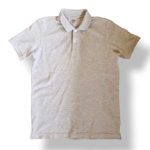 Men's Grey Casual Polo T-shirt