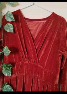 Velvet Rust Colour Gown