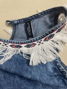 Sleeveless Denim Top