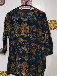 Unused Ethnic Short Cotton Kurti Top