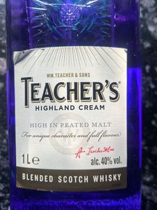 Empty Bottle Of 1L Teacher’s Highland Cream Whisky