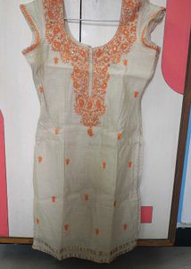 Orange Embroidered Salwar Kameez