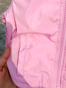 Anko Baby Girl's Coat In Pink Colour With Pocket