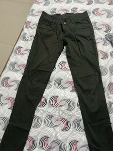 Olive Green Slim Fit Trousers