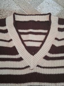 Striped Sweater Vest korean