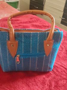 Woven Tote Bag with Coin Purse