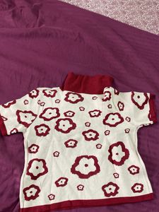Zara Floral Button Up Top