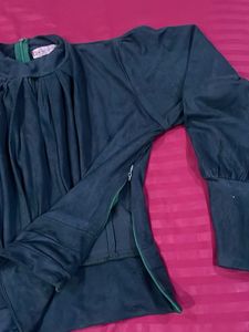 Dark Green Long Sleeve Top