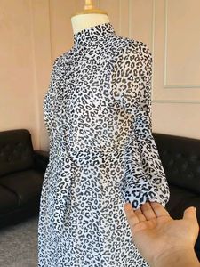Elegant And Classy Leopard Print Belted Midi Dress