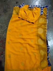 Yellow N Purple Saaree