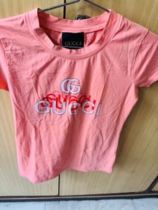 Gucci Graphic Tee - Salmon