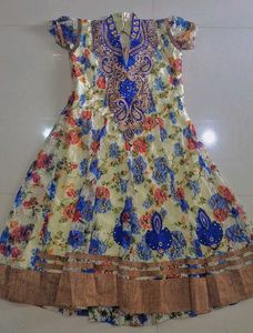Floral Ethnic blue gown