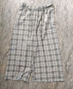 Plaid Culottes with Belt