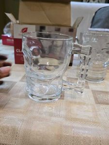 Skull Design Glass Mugs - Set of 2