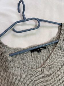 🎁Buy1 Get1 Free Gray Distressed Shoulder Dress