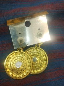 Golden Fashion Earrings