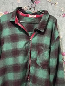Plaid green chec Flannel Shirt