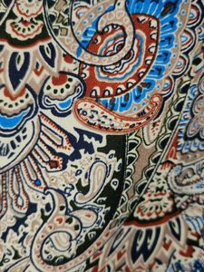 Paisley Print Off-Shoulder Top