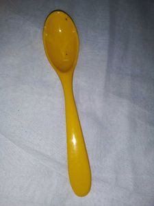 Brand New Yellow Soup Bowl.with A Spoon.