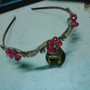 Red Beaded Headband